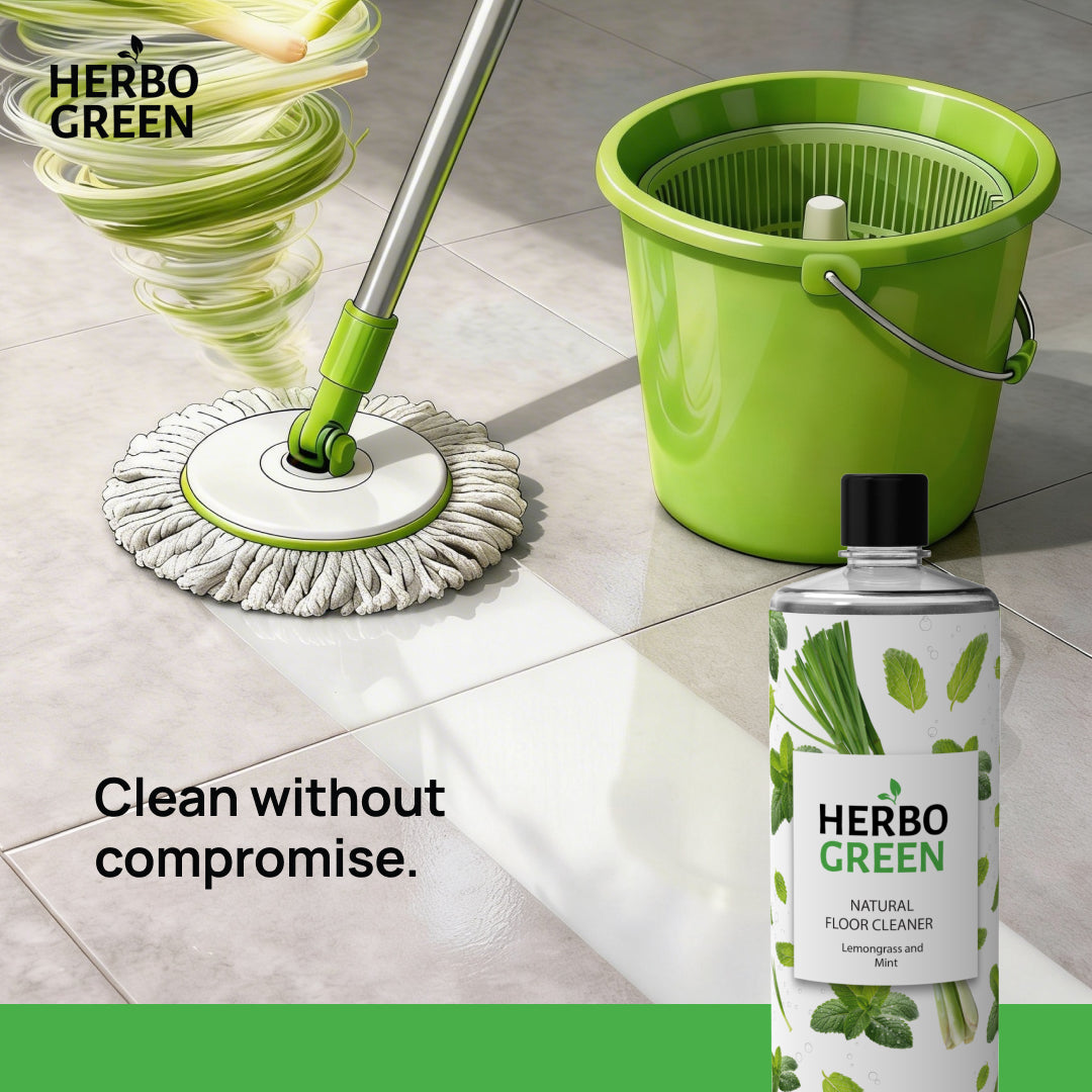 Herbo Green Natural Floor Cleaner 1L | Lemongrass & Mint