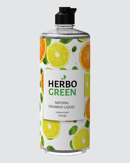 Herbo Green Natural Dish Cleaner 1L | Citrus Lemon & Orange