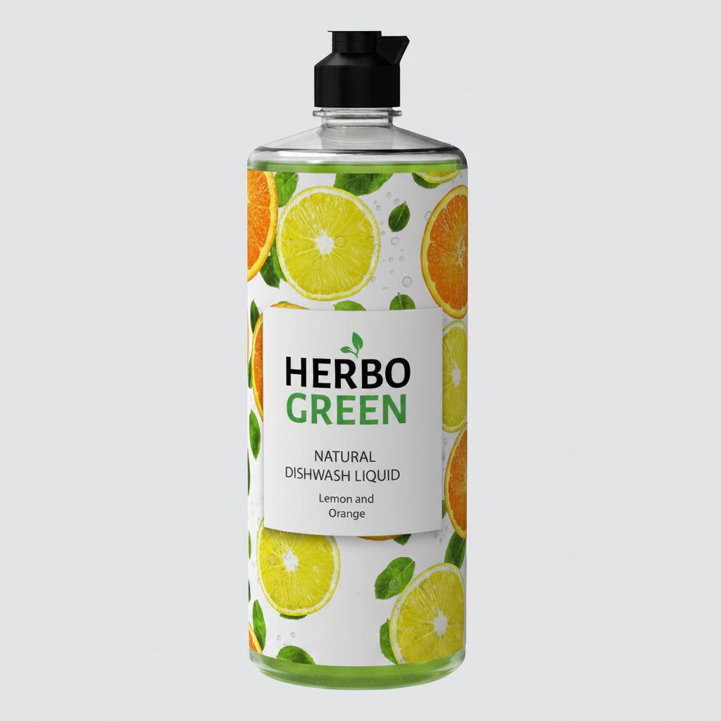 Herbo Green Natural Dish Cleaner 1L | Citrus Lemon & Orange