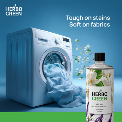 Herbo Green Natural Liquid Detergent 1L | Jasmine & Lavender