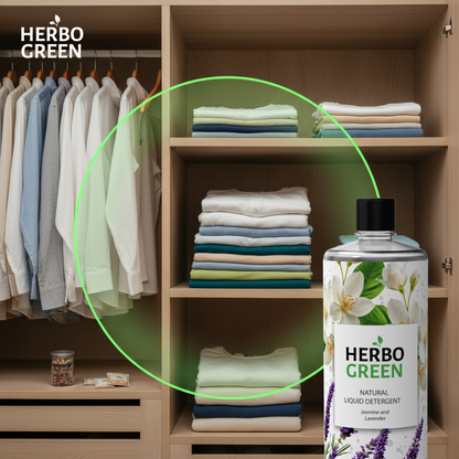 Herbo Green Natural Liquid Detergent 1L | Jasmine & Lavender