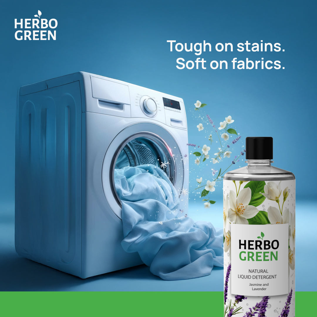 Herbo Green Natural Liquid Detergent 1L | Jasmine & Lavender