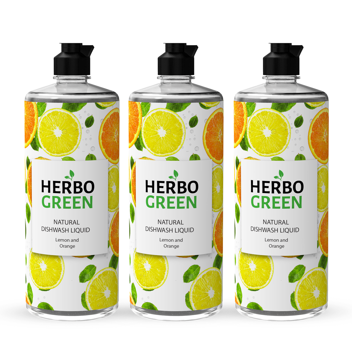 Natural Dish Cleaner - Citrus Lemon & Orange (1L, Pack of 3)