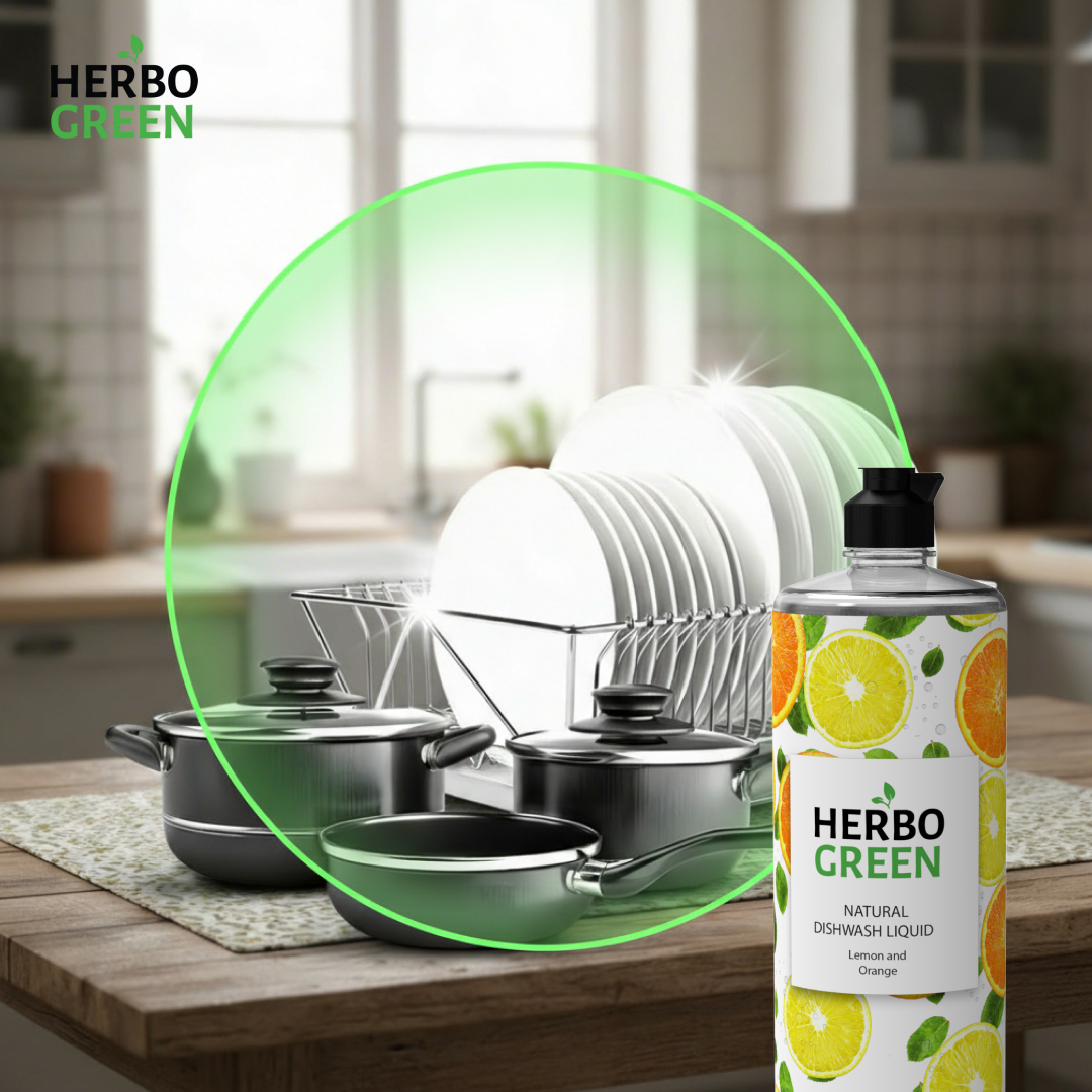 Herbo Green Natural Dish Cleaner 1L | Citrus Lemon & Orange