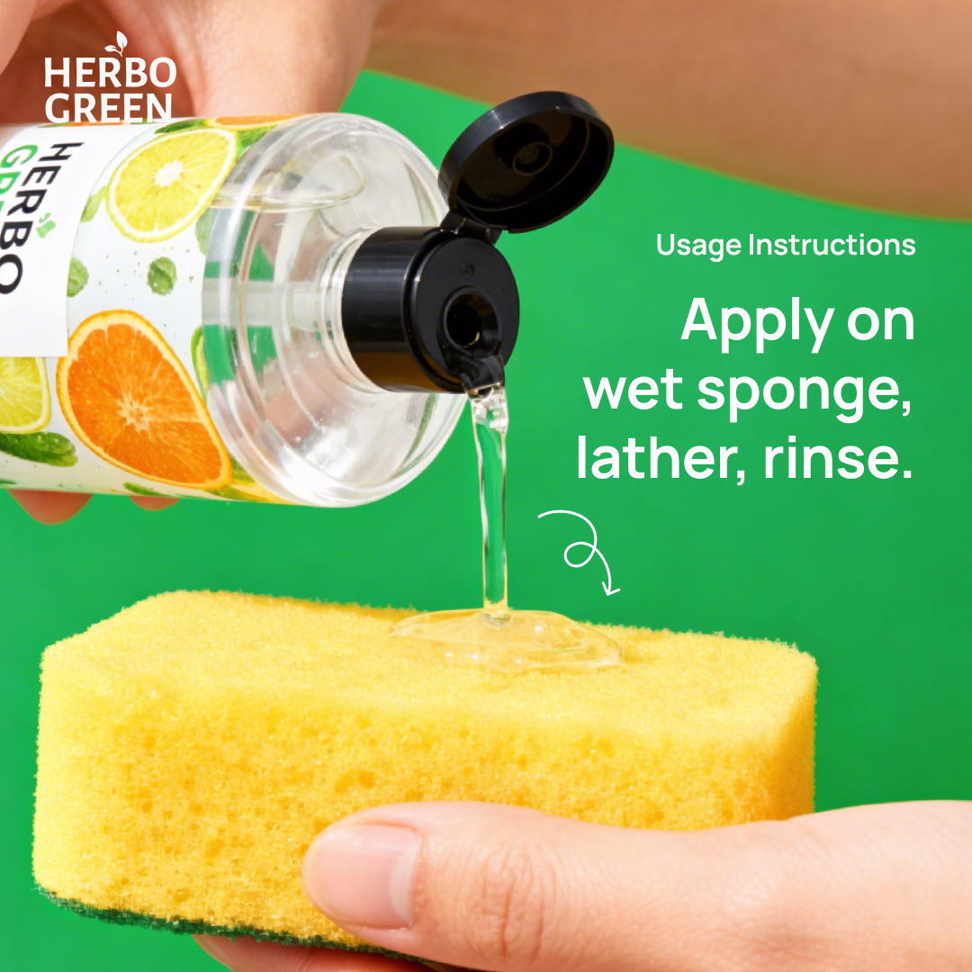 Herbo Green Natural Dish Cleaner 1L | Citrus Lemon & Orange