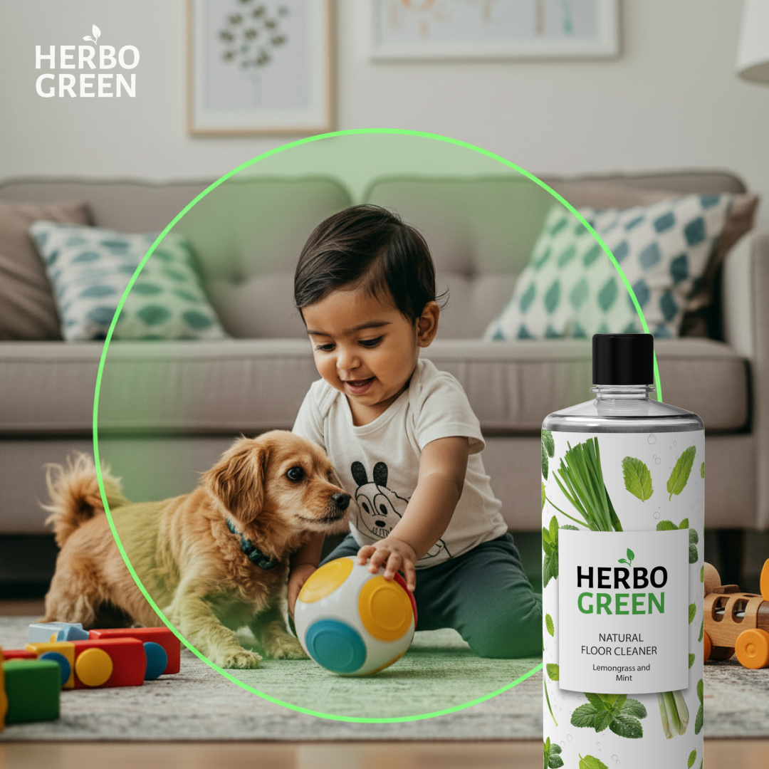 Herbo Green Natural Floor Cleaner 1L | Lemongrass & Mint