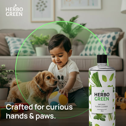 Herbo Green Natural Floor Cleaner 1L | Lemongrass & Mint
