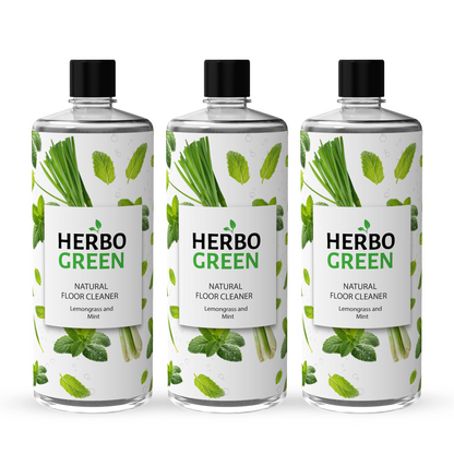 Natural Floor Cleaner - Lemongrass & Mint (1L, Pack of 3)