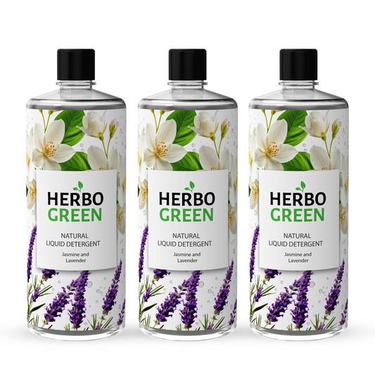 Natural Liquid Detergent - Jasmine & Lavender (1L, Pack of 3)