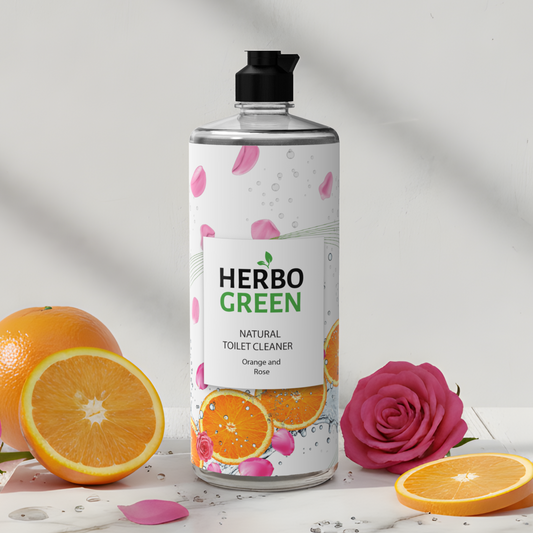Herbo Green Natural Toilet Cleaner 1L | Orange & Rose