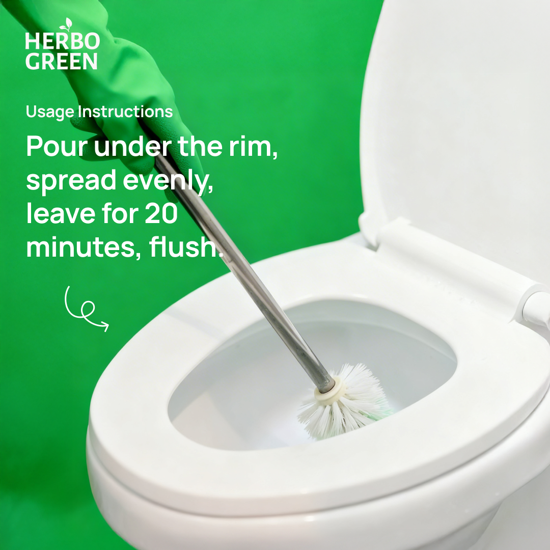 Herbo Green Natural Toilet Cleaner 1L | Orange & Rose