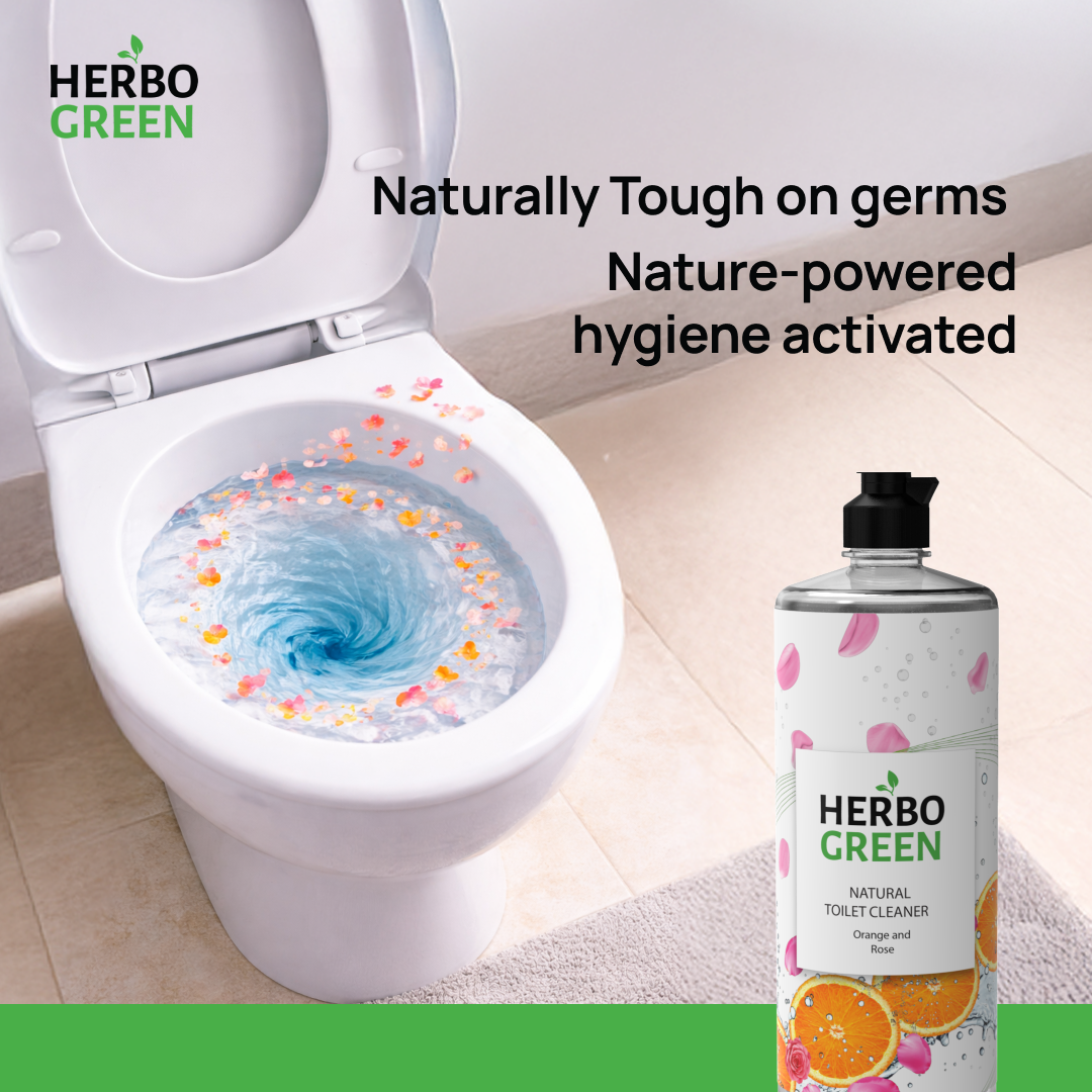 Herbo Green Natural Toilet Cleaner 1L | Orange & Rose