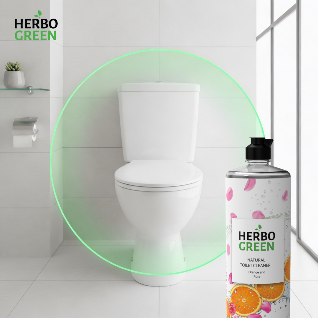 Herbo Green Natural Toilet Cleaner 1L | Orange & Rose