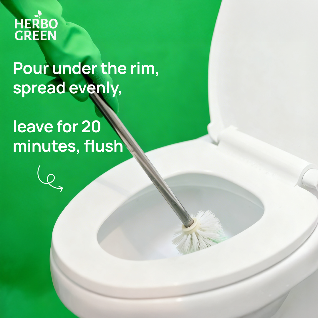 Herbo Green Natural Toilet Cleaner 1L | Orange & Rose