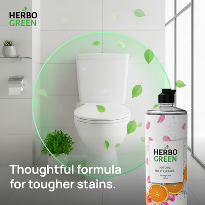 Herbo Green Natural Toilet Cleaner 1L | Orange & Rose